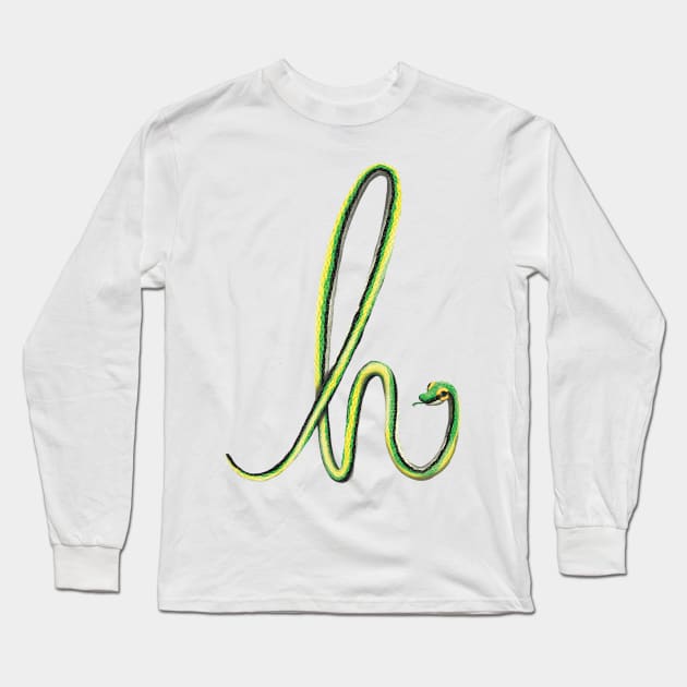 H - Mexican parrot snake Long Sleeve T-Shirt by miim-ilustra